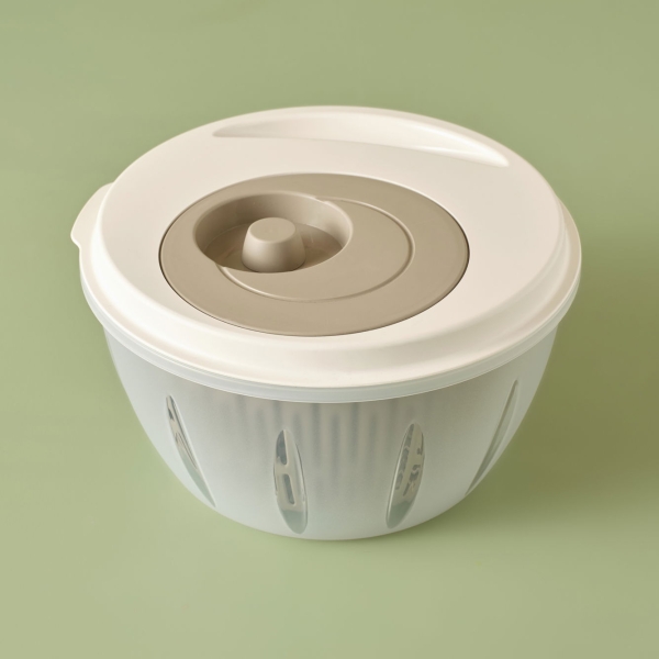 Adapt Salad Spinner 25.6 x 25.6 x 14.2 cm - Beige / White