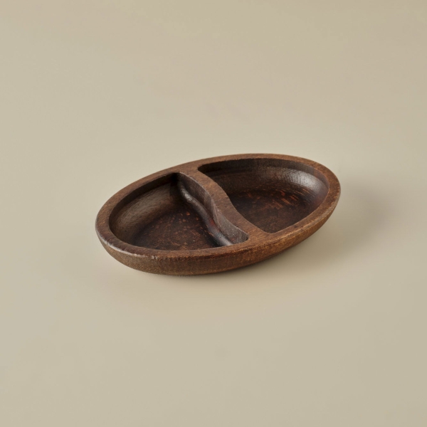 Aris Compartment Boat Wood Bowl 12 x 18 cm - Brown