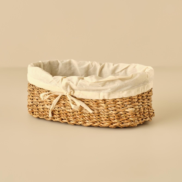 Diana Cloth Wicker Basket 34 x 20 cm - Beige