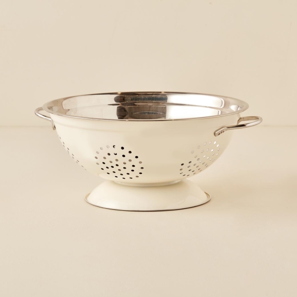 Giza Steel Strainer 28 x 13 cm - White