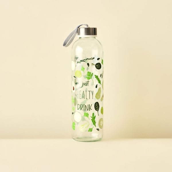 Fit Glass Water Bottle 750 ml - Green