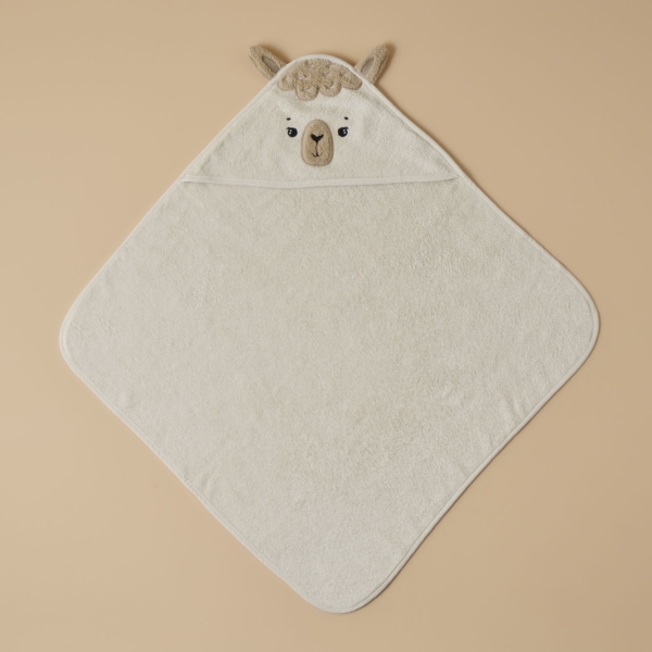 Alpaca Cotton Swaddle Baby Towel 75 x 75 cm - Beige