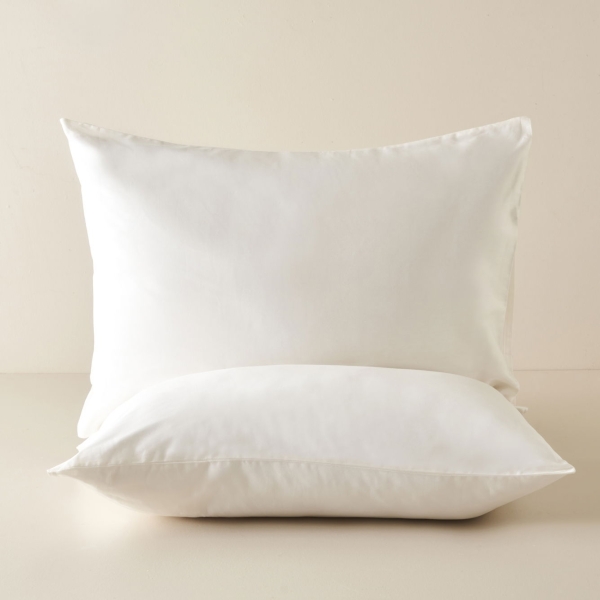 2 Pieces Basic Cotton Ranforce Pillowcase 50 x 70 cm - White