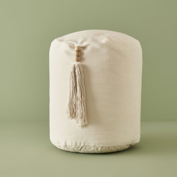 Valer Cylinder Pouffe 35 x 37 cm - Cream