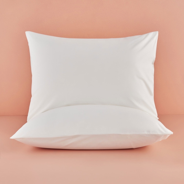 2 Pieces Basic Cotton Ranforce Pillowcase 50 x 70 cm - Cream