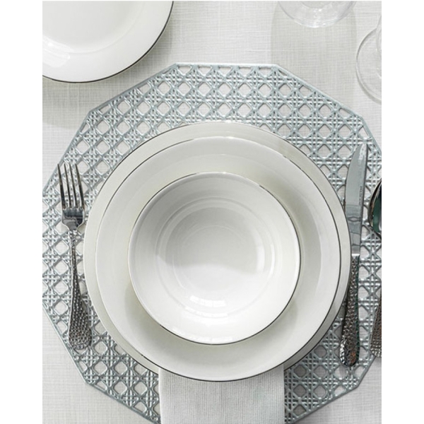 Sirius Porcelain 24 Pieces 6 Person Dining Set Silver