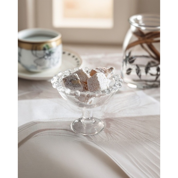 Miny Glass Turkish Delight Holder 8 cm Transparent