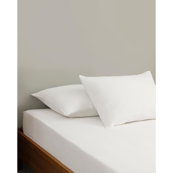 Duz Combed Cotton Double Person Fitted Sheet Set 160x200 cm White