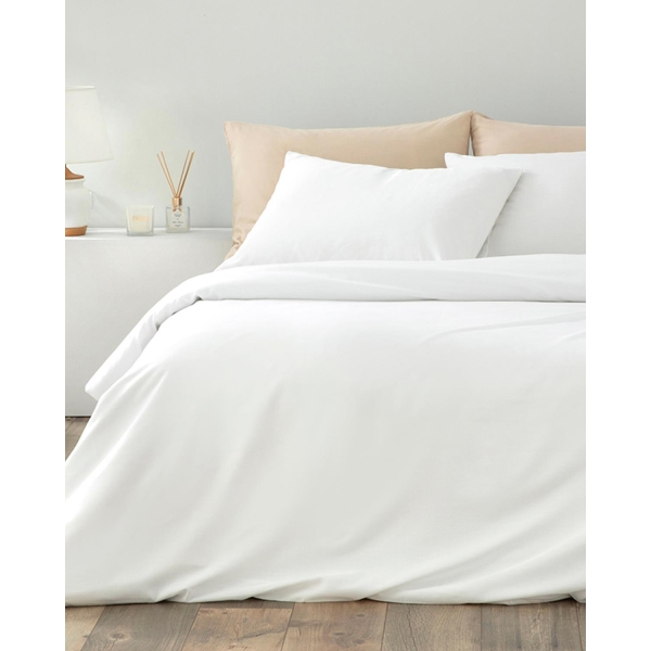 Novella Premium Soft Cotton Double Person Duvet Cover Set 200x220 cm White