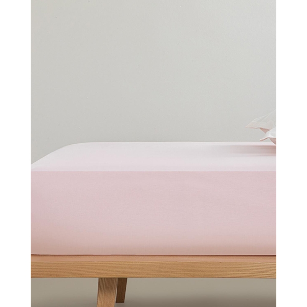 Plain Cotton Double Person Sheet 240x260 cm Powder Pink