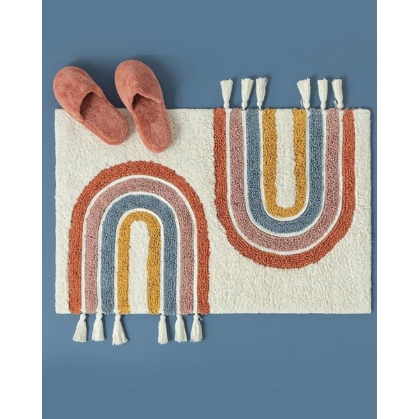 Journey Cotton Bath Mat 60x90 Cm Multicolor