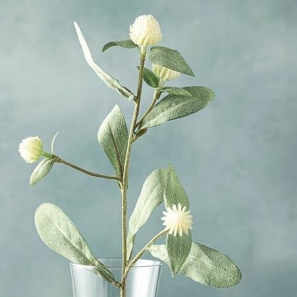 Elegant Flower Single Branch Artificial Flower 46 Cm White