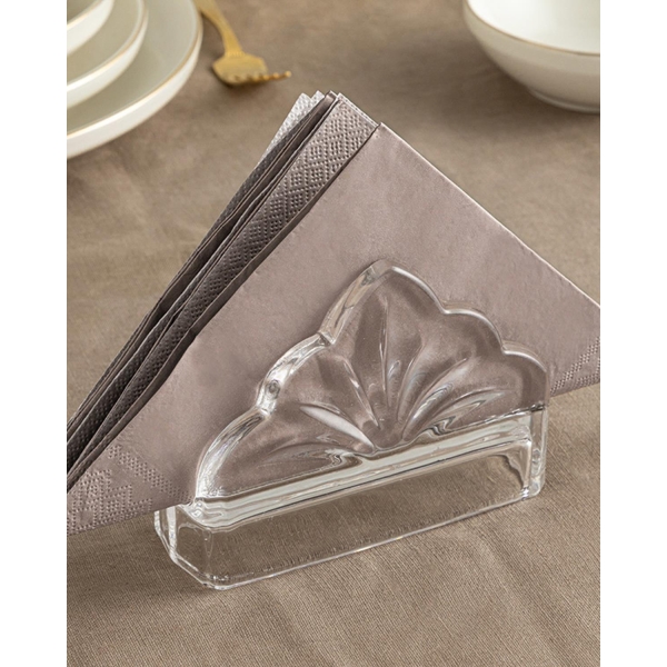 Judie Glass Napkin Holder 13x9 cm Transparent