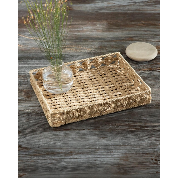 Dateless Straw Tray 38x30 cm Coffee