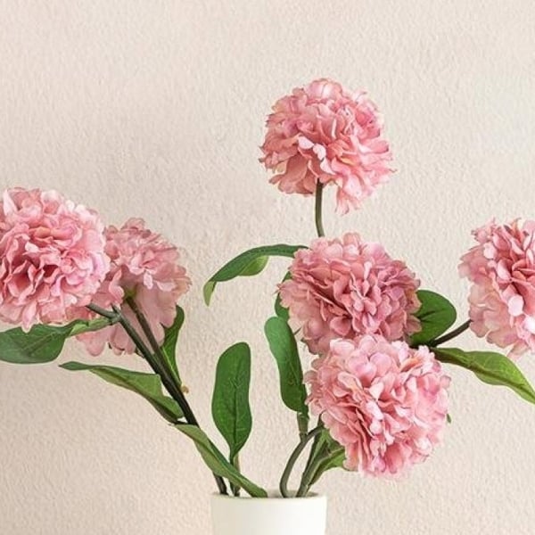 Viburnum Bouquet Plastic Single Branch Artificial Flower 39 Cm Pink