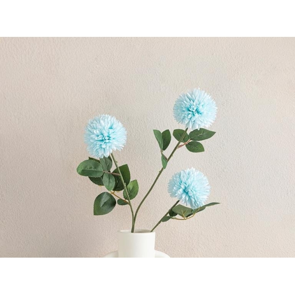 Branch Chrysanthemum Plastic Single Branch Artificial Flower 66 Cm Blue
