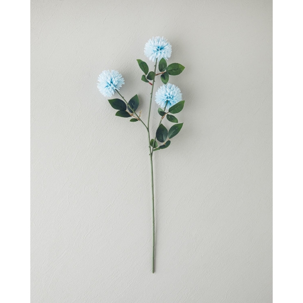 Branch Chrysanthemum Plastic Single Branch Artificial Flower 66 cm Blue