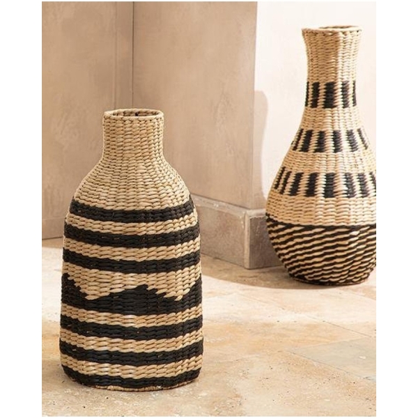 Bumba Straw Decorative Object 26x46 cm Natural-black