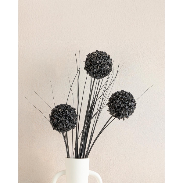 Grass Bush Plastic Artificial Flower - One Pc 63 cm Black