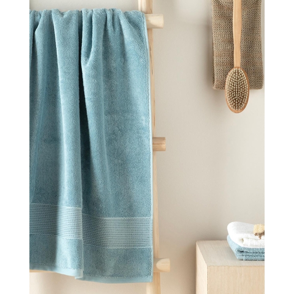 Deluxe Low Twist Cotton Bath Towel 90x150cm Blue