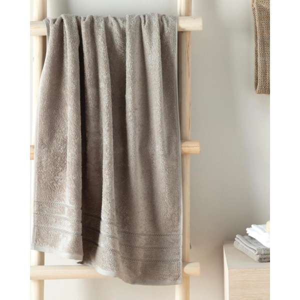 Soft Cotton Bath Towel 70x140 cm Dark Beige