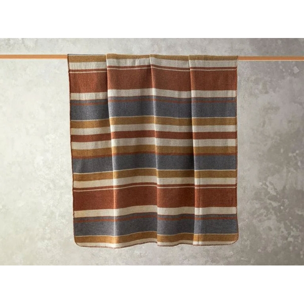 Striped Four Seasons For One Person Blanket 150x200 cm Brick Red