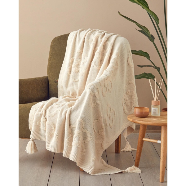 Luxwrap Knitwear Sofa Throw 130x170 Cm Light Stone