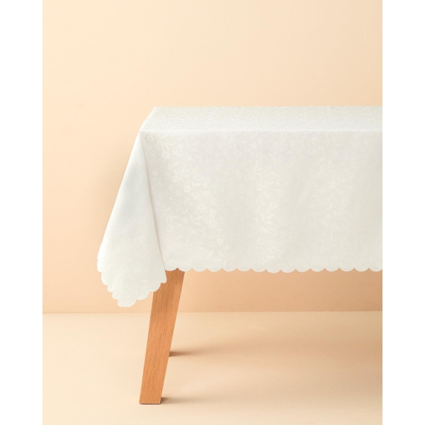 Ollie Polyester Table Cloth 150x220 cm Gray