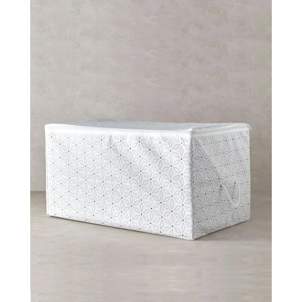 Flowery Storage Bag 74x46x46 cm White