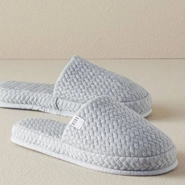 Luxury Cotton Bathroom Slippers 40-44 Gray