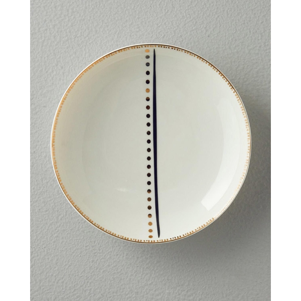 Modern Detail Bone China Deep Plate 20 cm Black