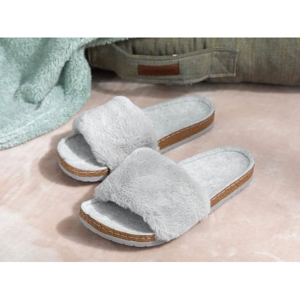 Ashley Felt Women House Slippers 39 Gray