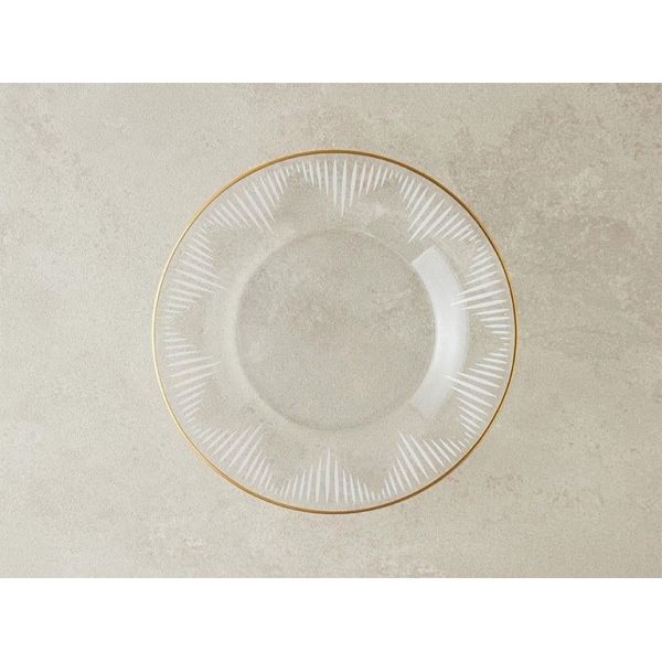 Zett Glass Cake Plate 20 cm Gold