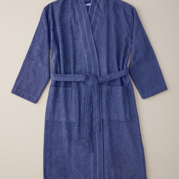 Soft Cotton Bathrobe S-M Anthracite