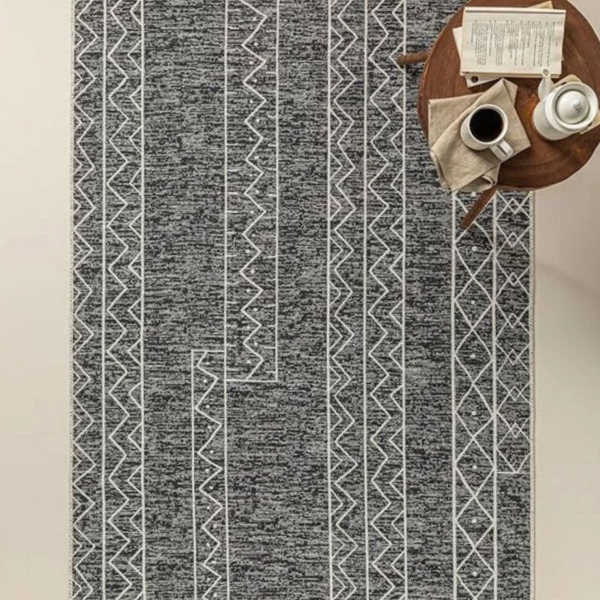 Trendy Tiles Woven Rug 120x180 cm Gray-White