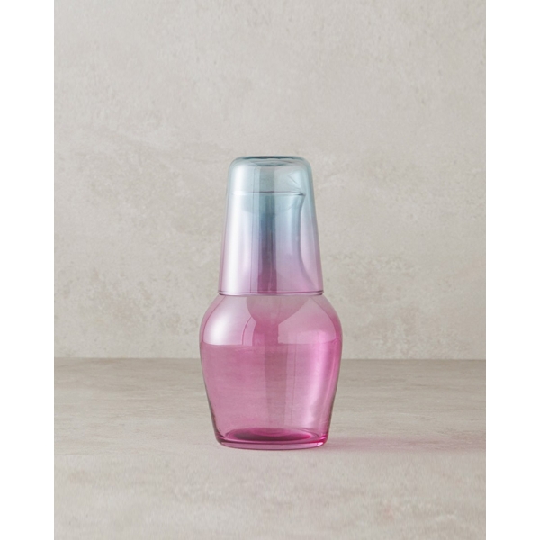 Lacy Glass Jug 570+200 ml Pink