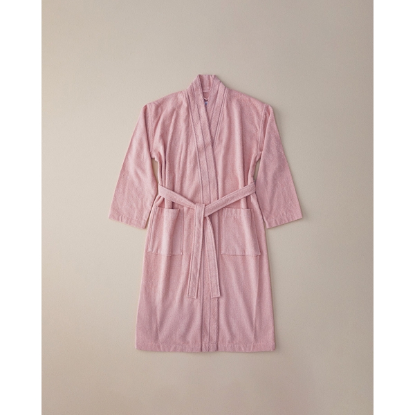 Soft Cotton Bathrobe L-XL Light Pink