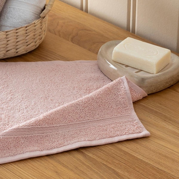 Pure Basic Cotton Hand Towel 30x30 cm Light Pink