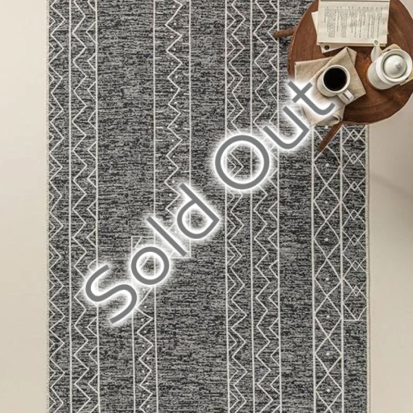 Trendy Tiles Woven Rug 80x150 cm Gray-White