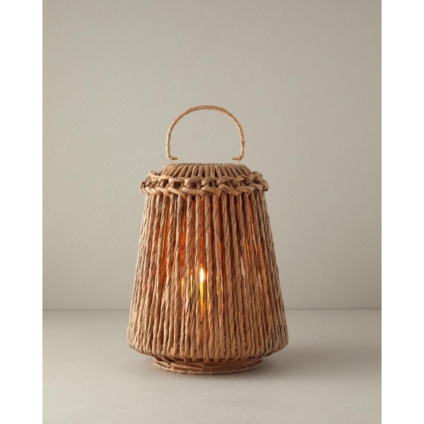 Braid Lantern 12x18x35 cm Natural