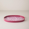 Carnival Floral PP Tray 44x30cm Fuchsia