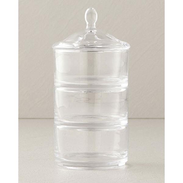 Present Glass 3-Piece Storage Box 18.5 cm Transparent