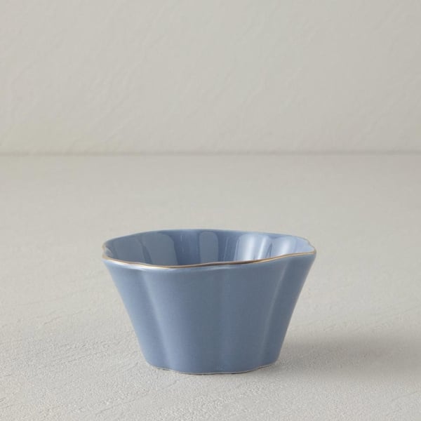 Pure Flower Porcelain Snack Bowl Blue