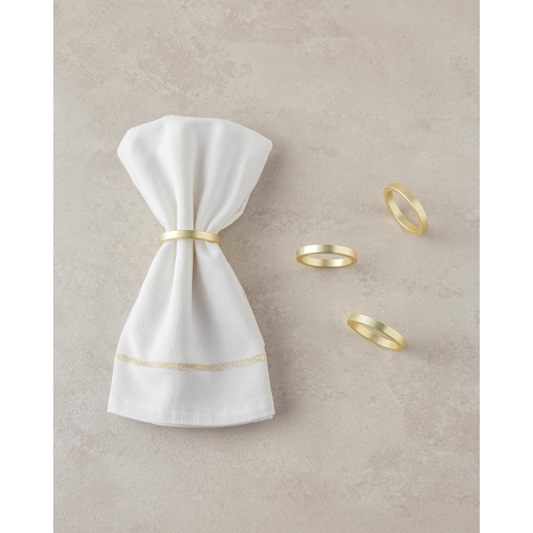 Pernille Metal 4 Pcs Napkin Ring 5 cm Gold