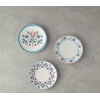 6 Pcs Set Of Bone Porcelain Cake Plate 20 cm Colored