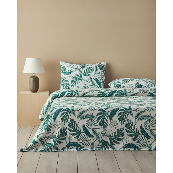 Tropical Breeze Single Pique Set 150x220 cm Green