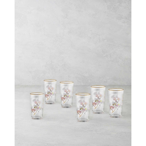 Sakura Dream 6 Pieces 100 ml Glass Cups Transparent