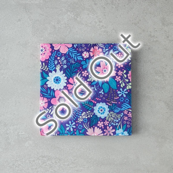 Flower Garden 20 Pieces Paper Napkin 33x33 cm Pink - Blue