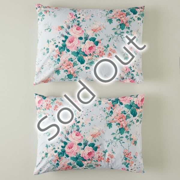 Mystic Rose 2-Piece Pillow Case 50x70 cm Blue