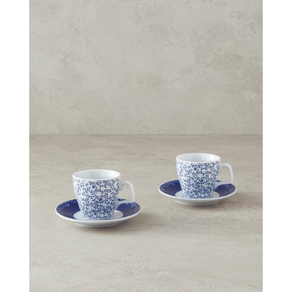 Frezya Porcelain 4 Pieces 2 Servings Coffee Cup Set 80 Ml Blue